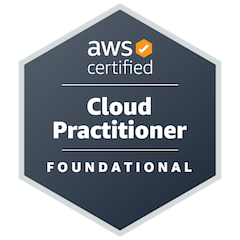 AWS Cloud Practitioner Foundational Certification Badge